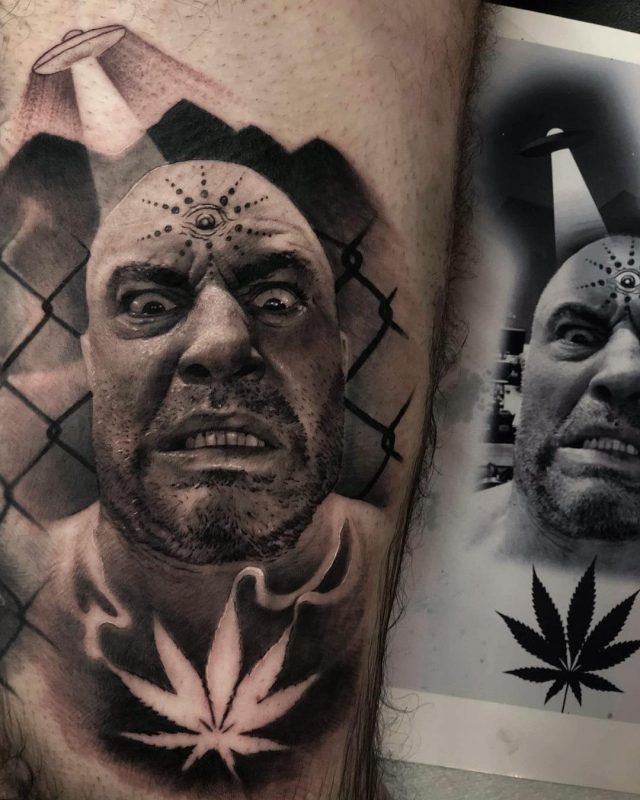 Tatuajes de Artes Marciales Mixtas (MMA) 18 Tatuaje Joe Rogan (Comentarista UFC)
