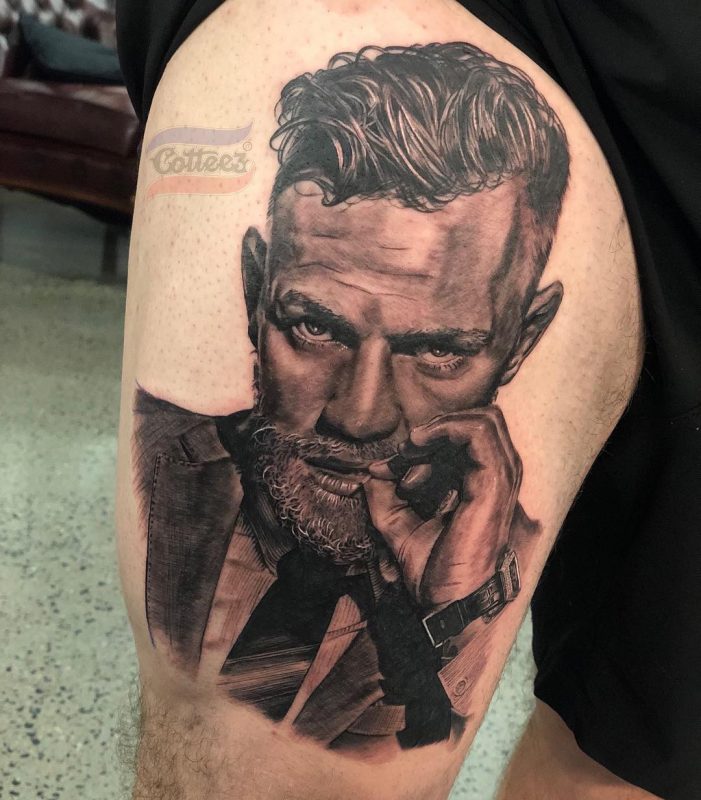 Tatuajes de Artes Marciales Mixtas (MMA) 27 Tatuaje realista de McGregor