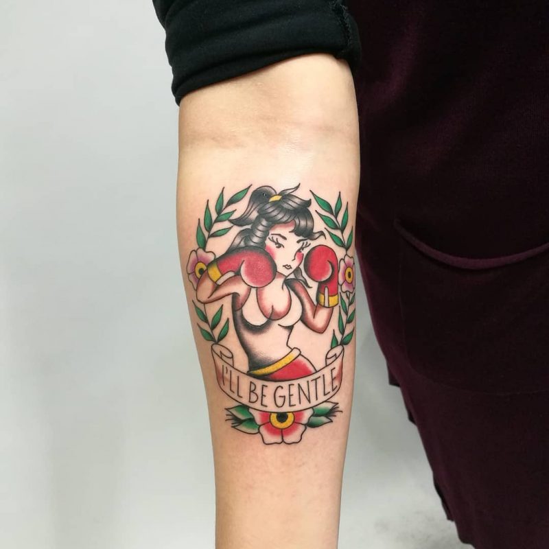 Łysy85❇️ 2019.01.15 Bokserka na podstawie grafiki klientki 👊 boxer boxergirl boxgirl fightspo