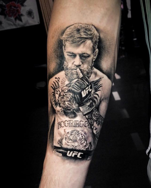 𝗣𝗛𝗥𝗘𝗦𝗛 𝗜𝗡𝗞 𝗧𝗔𝗧𝗧𝗢𝗢 𝗦𝗧𝗨𝗗𝗜𝗢 2019.10.30 2 of 2 Connor McGregor Portrait by @Niko.Vaa TAG HIM IN THE COMMENTS @thenotoriousmma @