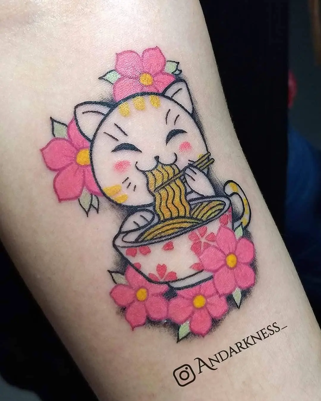 Galerías de Tatuajes Increíbles 13 A n D a r k n e s s 2019.03.06 Kawaii Cat. 🌺 . . . . . . . . . . . neotradi cattattoo neotraditionaltattoo