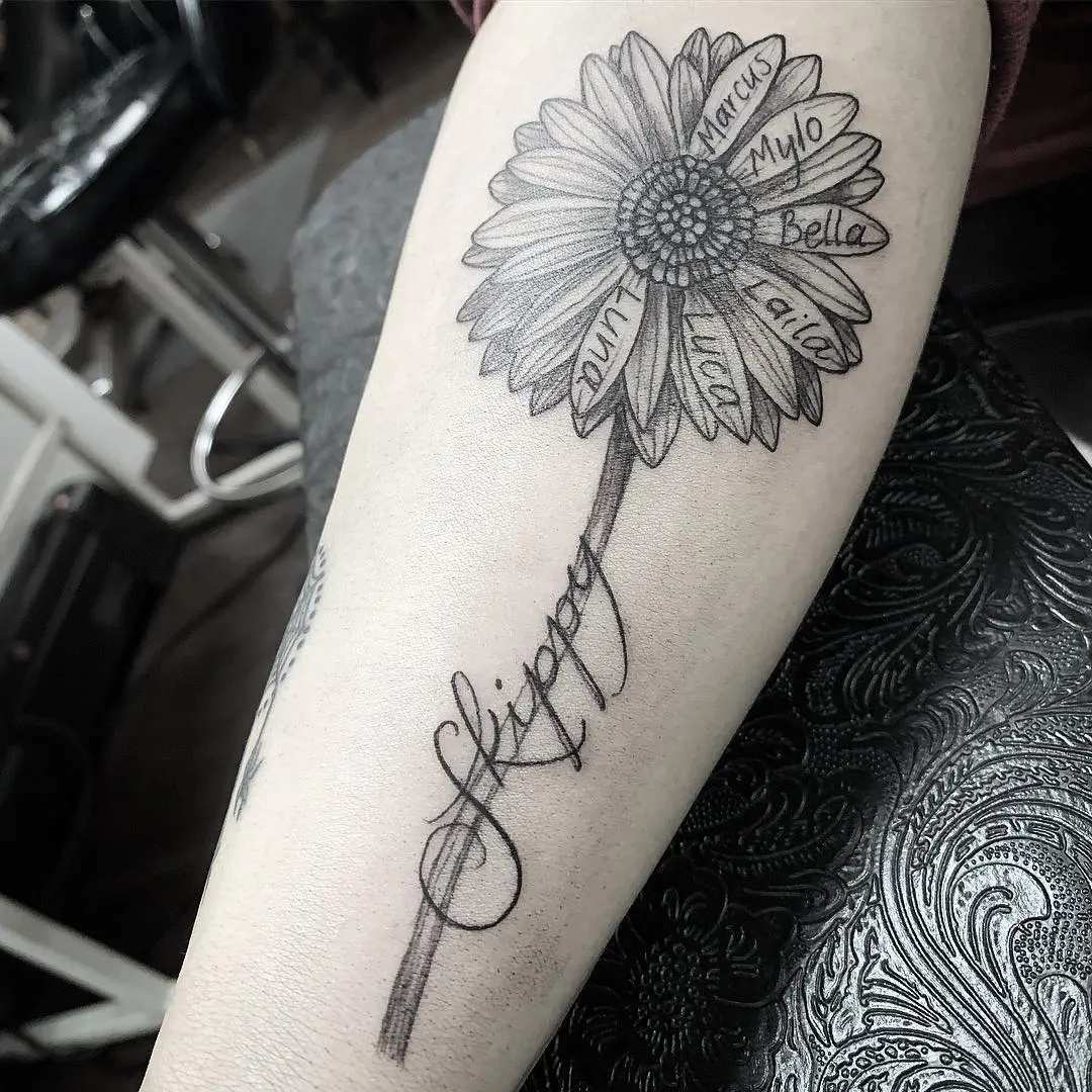 90 Tatuajes de Nombres Personales ✍ 16 Brigid ♦️ Tattoo ♦️ Brooklyn 2019.03.04 I still cant believe we fit all the dog names 🐶 and left room for some more to