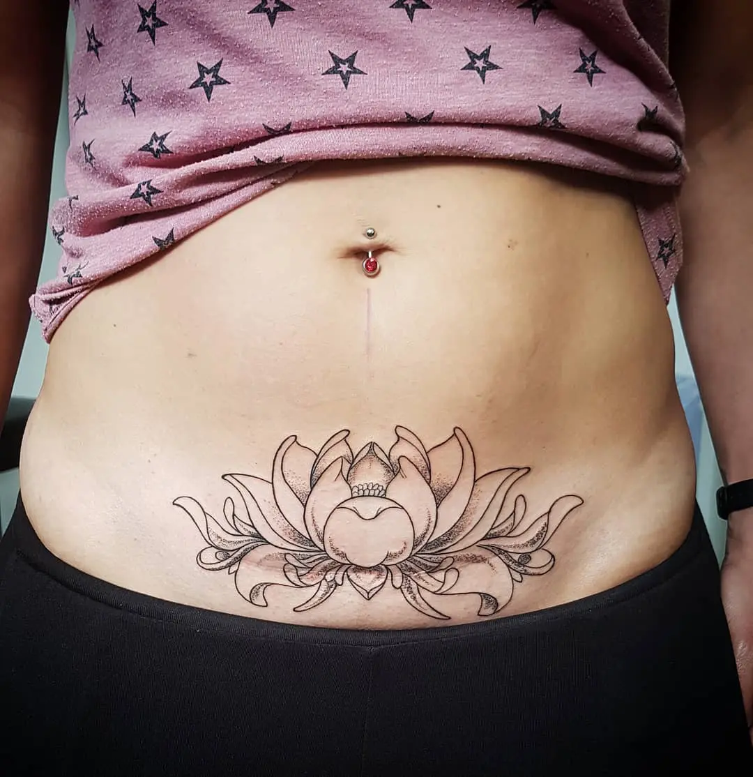 Galerías de Tatuajes Increíbles 19 Inky Brain Tattoo 2019.04.24 Kaiserschnittnarbe abgedeckt. 😊 evtl wird es noch erweitert 😉👌 csectionscar