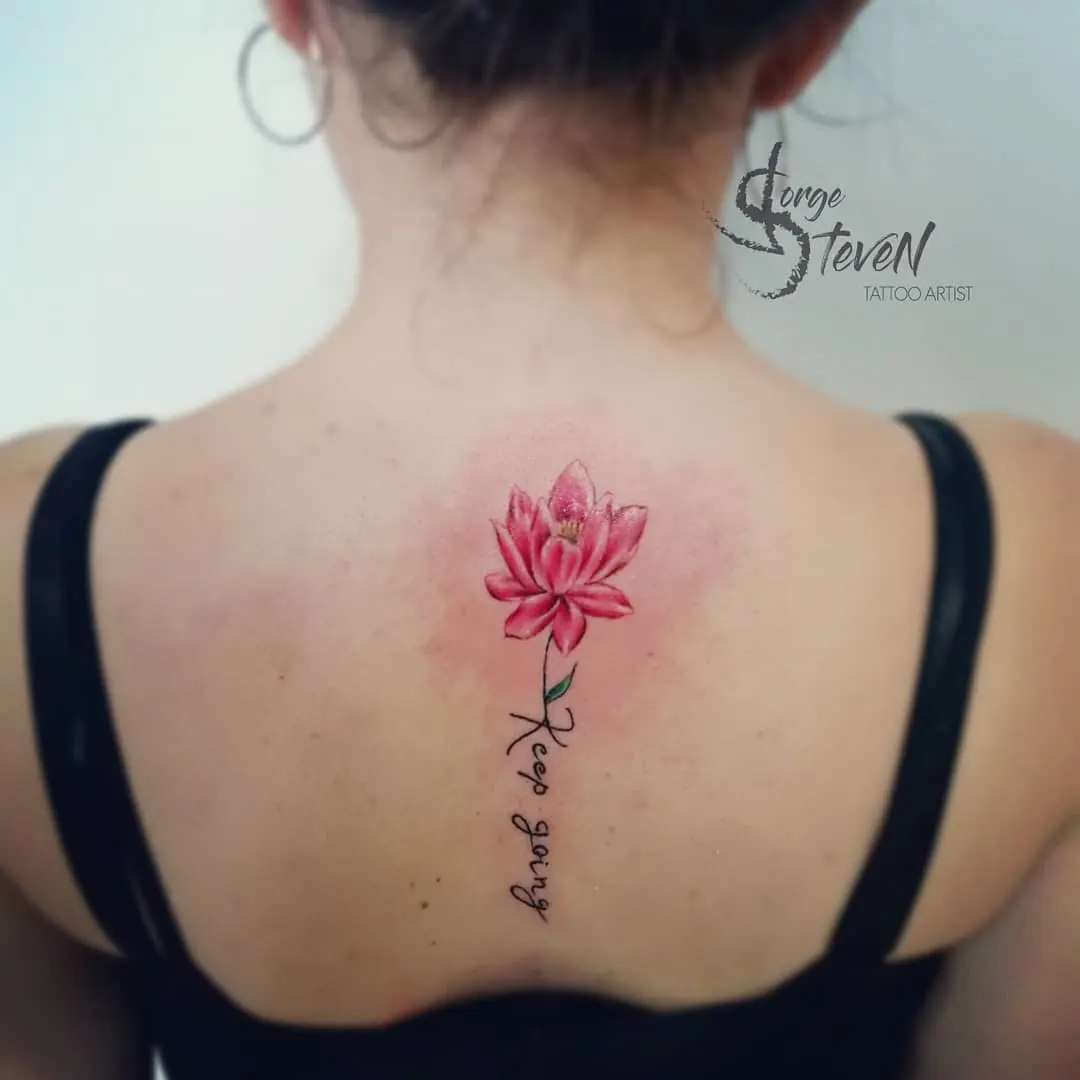 Galerías de Tatuajes Increíbles 28 Jorge Steven Tattoo 2019.04.19 Tattoo de flor de loto y frase 🌸 lototattoo flordeloto lotustattoo lotusgi 1