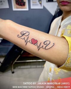 90 Tatuajes Con Iniciales de Varias Tipografías 3 iniciales tattoo
