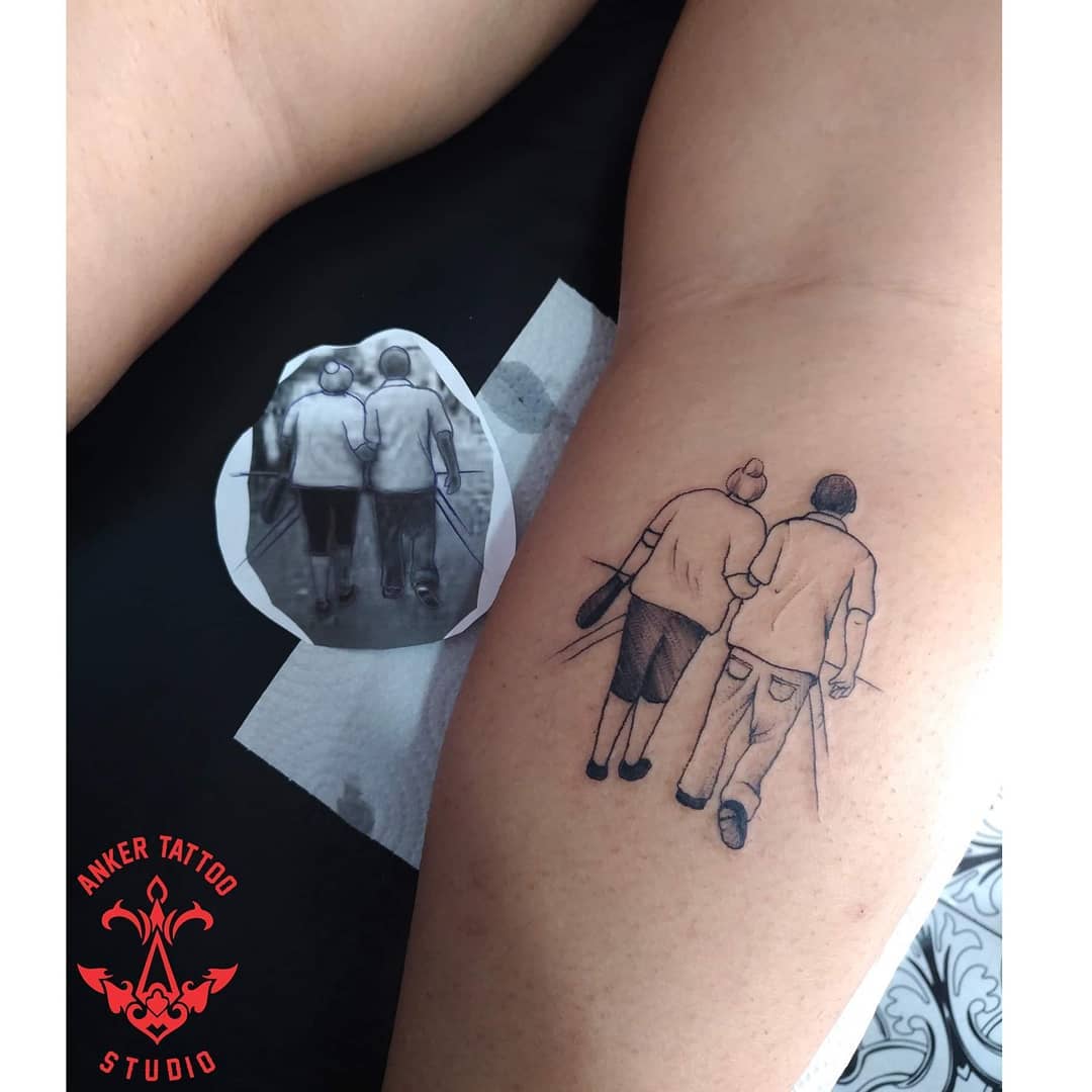 ✓90 Tatuajes de Abuelos Adorables Para Nietos