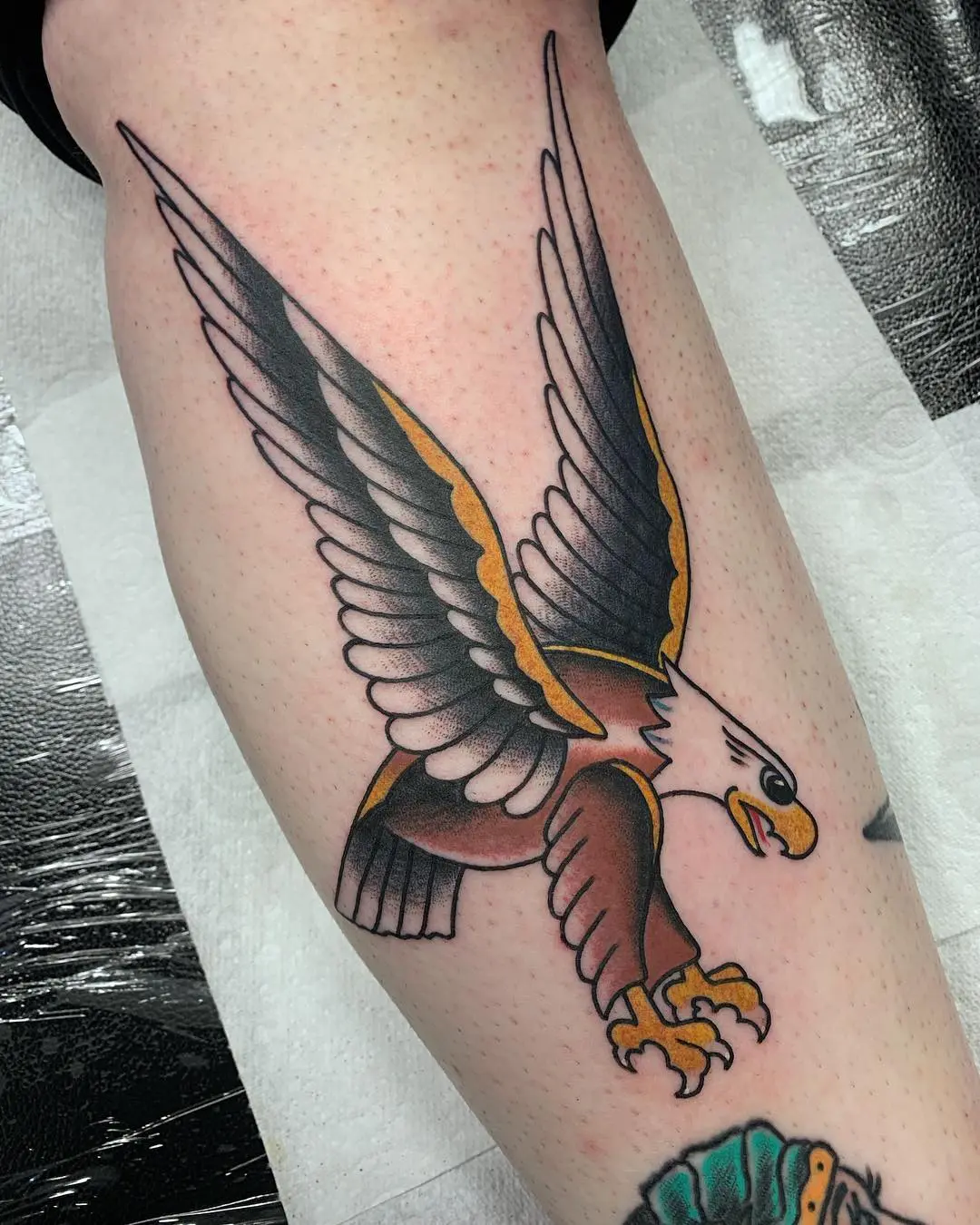 Incredible Tattoo Galleries 29 em brayley 2019.03.21 awww yisss • • • • • tattoo trad traditionaltattoos eagle leg legtattoo