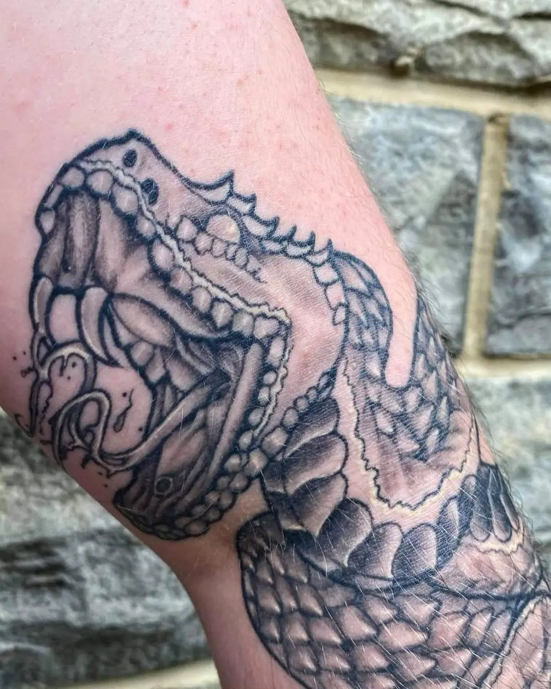 Galerías de Tatuajes Increíbles 56 Jesse Bailey 2020.08.01 1 of 4 Healed snake is did last year✌🏼 looved doing this Thanks for the sick photos @