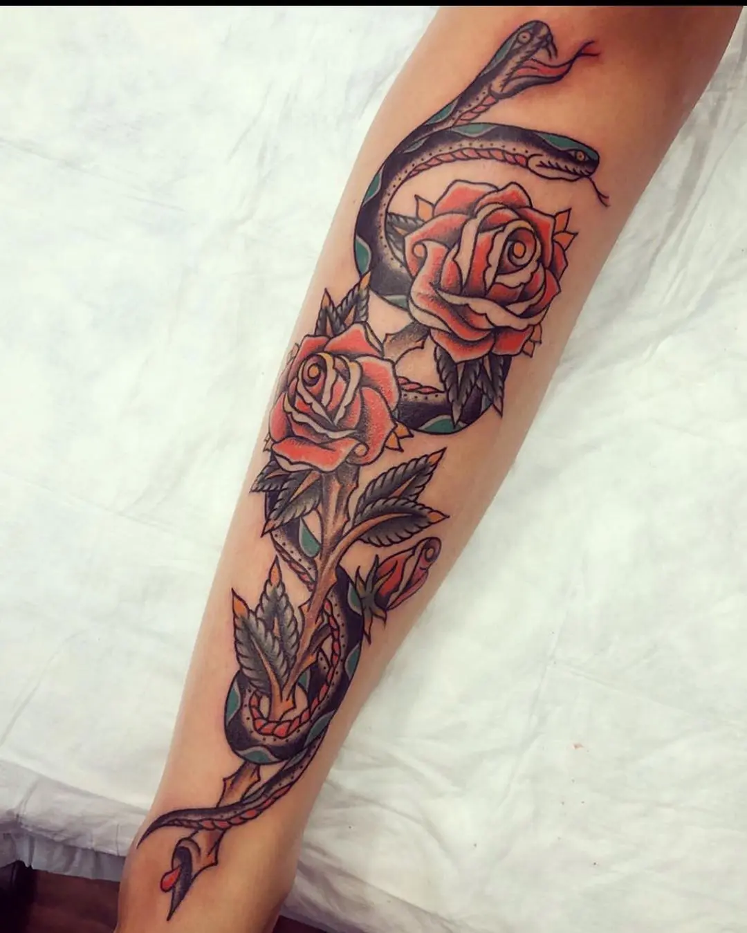 Galerías de Tatuajes Increíbles 69 Marion Street Tattoo 2020.08.01 Two headed snake and roses @brassfunky tattooed a couple weeks back He’s got ti