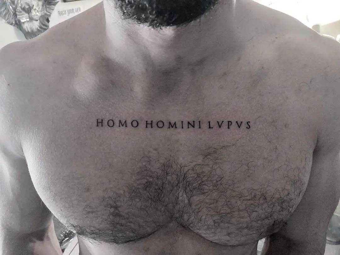 Galerías de Tatuajes Increíbles 74 SDG 🪐 2020.07.16 • H O M O H O M I N I L U P U S • . . tattoo romantattoo font lettering i