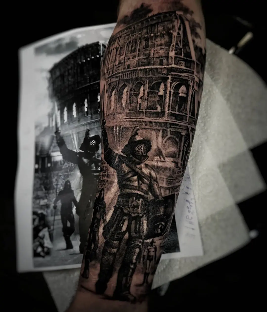 Galerías de Tatuajes Increíbles 98 Valentine 🖌️ 2020.07.21 Gladiator. . . . . . @worldfamousink @franco vescovi @inkedmag @besttattoosonear