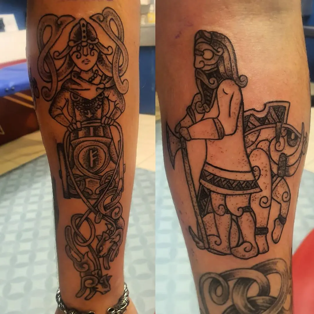 Galerías de Tatuajes Increíbles 52 leìf ravensbane 2020.08.07 My new babies freya with bygul and trjegul freyr with gullinbursti tattoo n