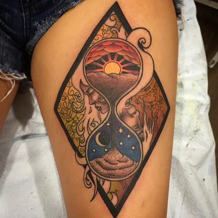 Galerías de Tatuajes Increíbles 29 ▪️ Tattoo Almanac ▪️ 2020.07.11 sandclocktattoo sandclocks lovetattoo legtattoo womentattoos mentattoo mo