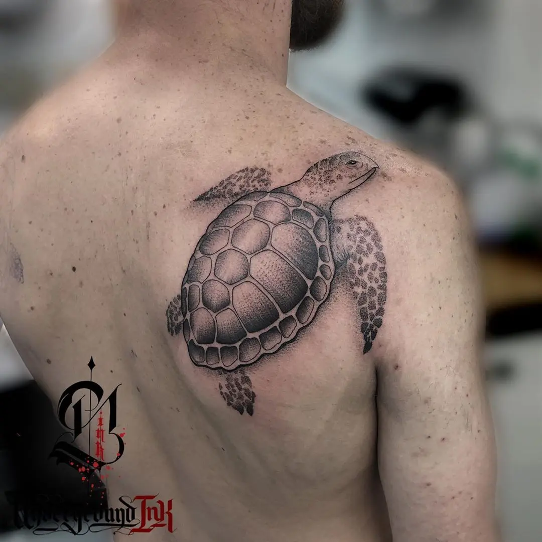 Galerías de Tatuajes Increíbles 9 ✖️❌✖️ Underground ink 2020.09.10 Like A Turtle At Ease In Your Own Shell🐢 Tattoo by @bryl.ink ✨ . ‼️ EVERY DAY