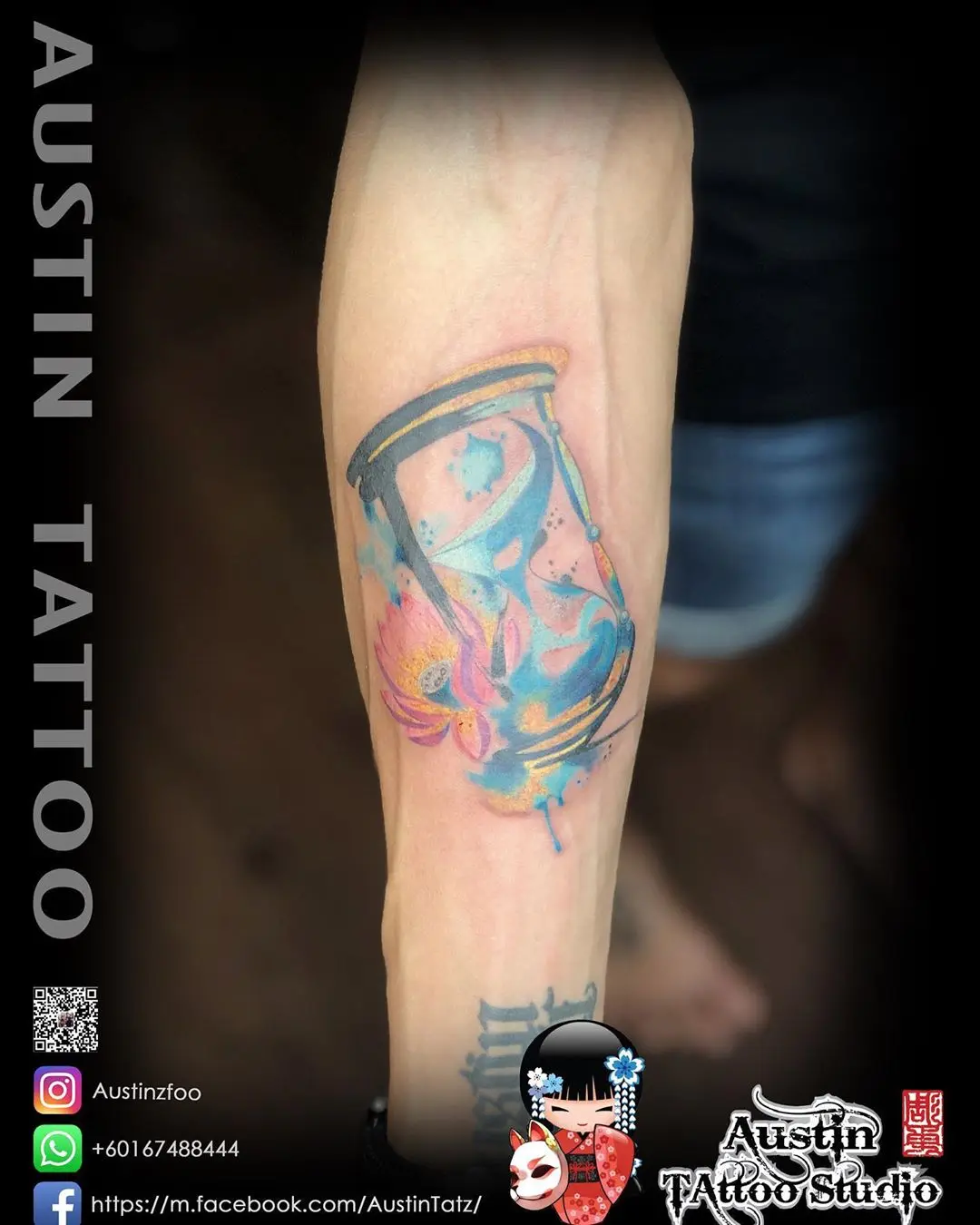 Galerías de Tatuajes Increíbles 41 Austin 2020.08.16 ⏳🎨⏳🎨⏳🎨⏳ Water colour Sand clock AUSTIN TATTOO STUDIO Instagram Austinzfoo We