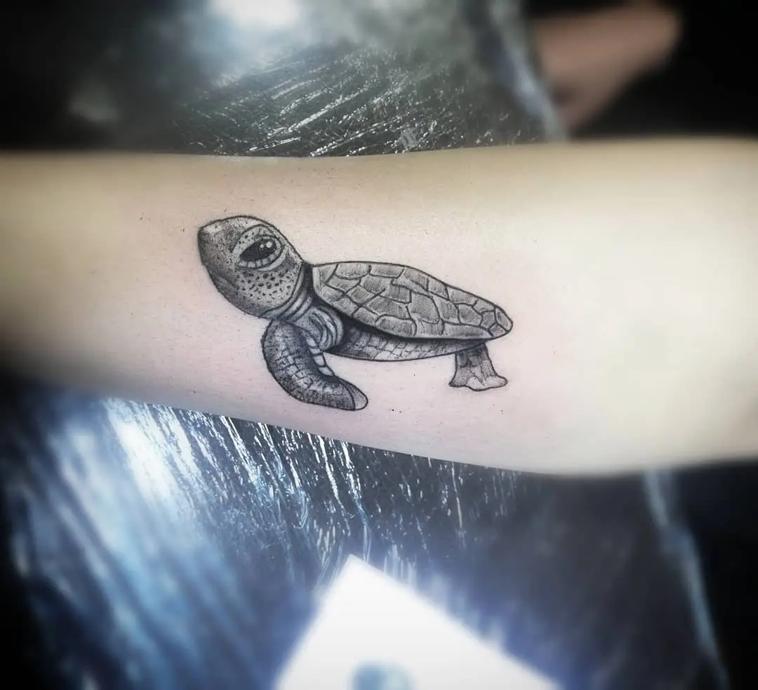 Galerías de Tatuajes Increíbles 52 Marielortegatattoo 2020.09.11 Tatuaje para @catalunera Me encanto hacer esta tortuguita ✨ gracias por confi