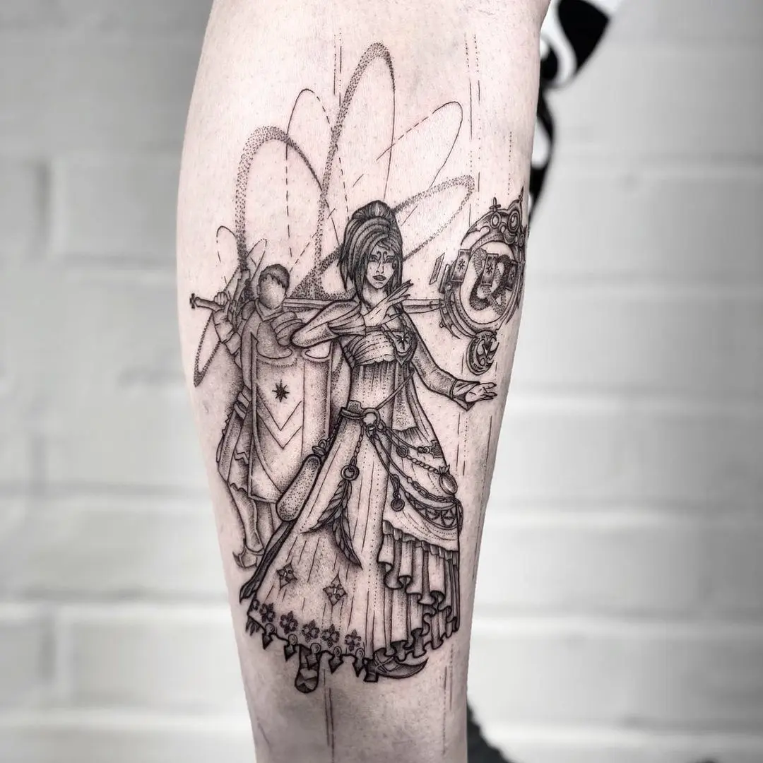 Galerías de Tatuajes Increíbles 11 • BAGATELLE TATTOO • 2020.12.10 2 of 5 Which couples tattoo would you love to get This warrior astrologer artwork is b