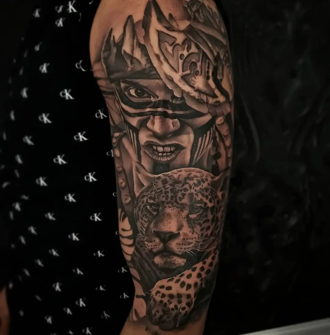 Galerías de Tatuajes Increíbles 17 ⱯꓨIWꓤOHⱯꓤⱯꓛ 2020.12.11 shango gerrerotattoo warriortattoo warrior gerrero leopard leopardo leop