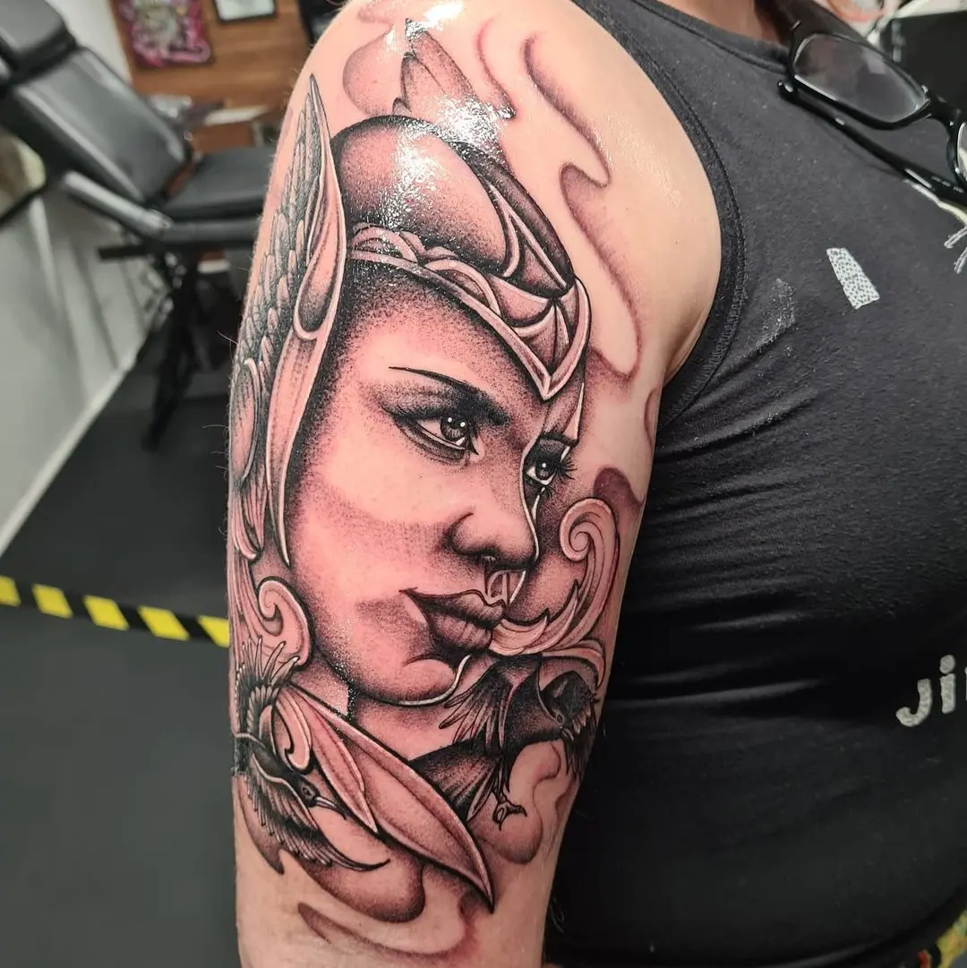 Galerías de Tatuajes Increíbles 18 Ben Ferrand 2020.12.11 1 of 2 Valkyrie today for lisa lots of fun on this one 😁