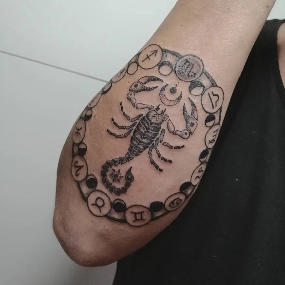 Galerías de Tatuajes Increíbles 42 Souki 2020.12.12 1 of 4 Zodiac cicle on my dads elbow ° tattoo tatted inked tattooapprentice lea
