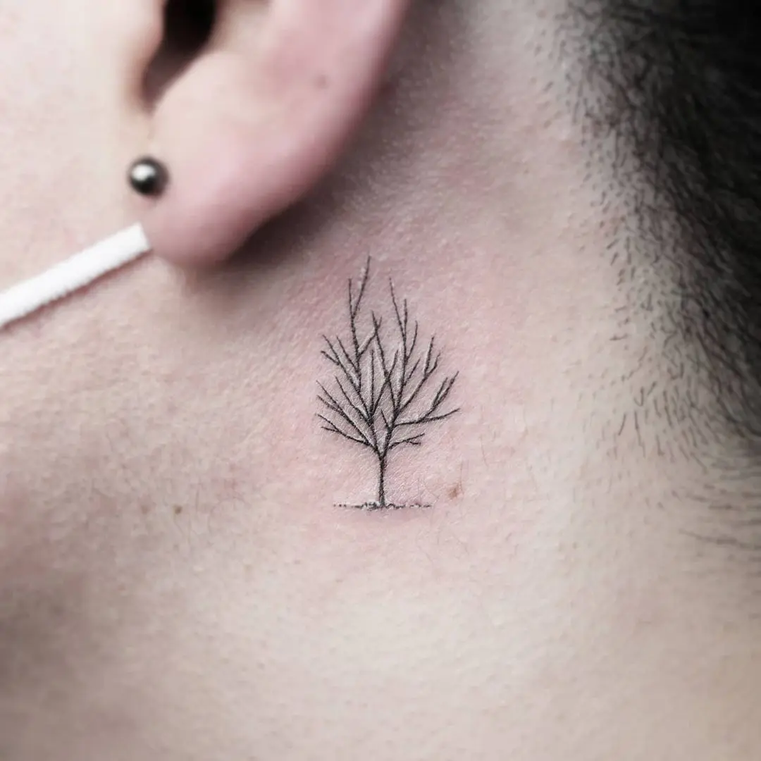 Galerías de Tatuajes Increíbles 10 타투이스트나무 2021.03.18 귀 뒤에 미니 겨울나무를 받아가주셨어요 뽀짝해서 더 예쁜것같네요 😆 예쁘게 간직해주세요 ⚘
