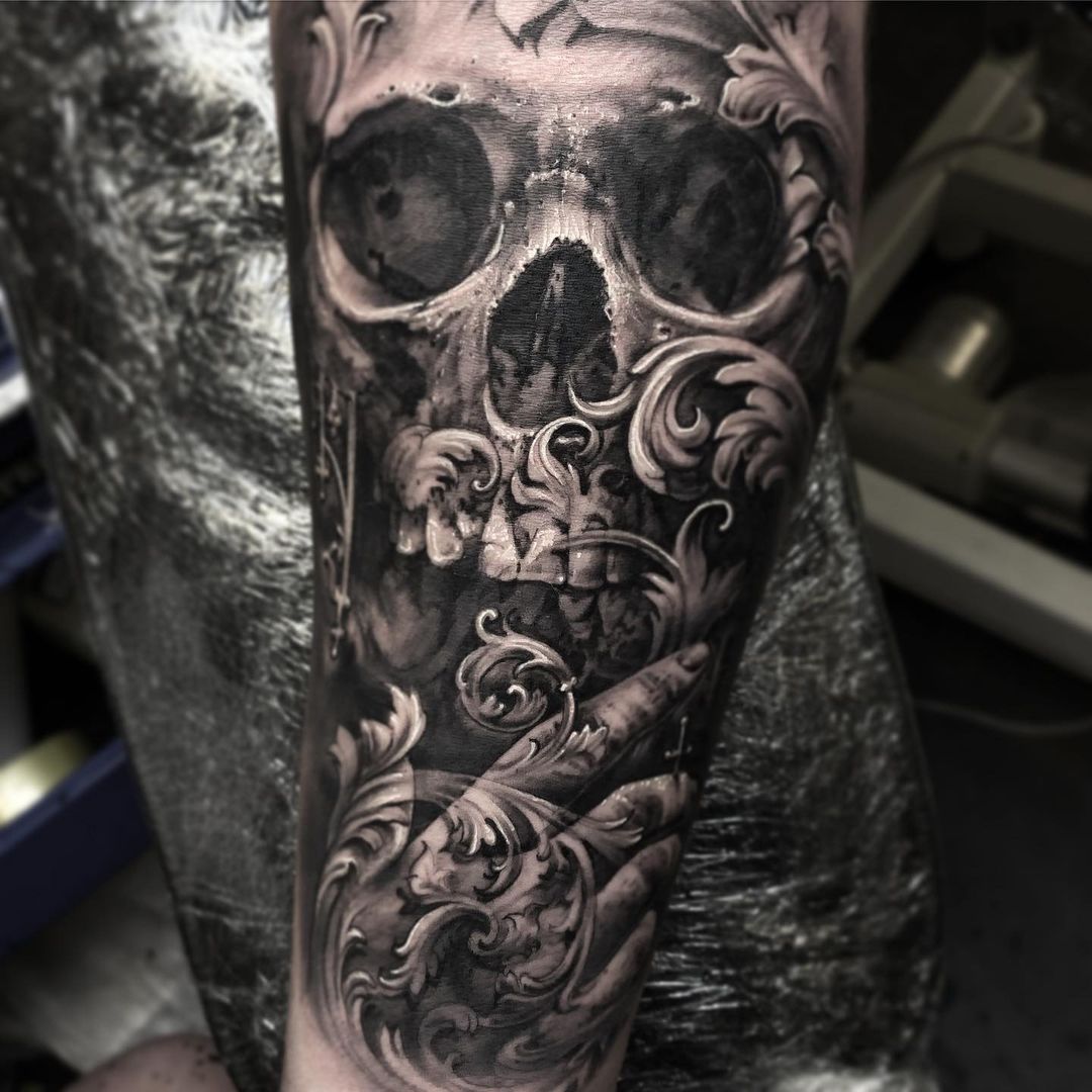 Life or Death by Steve Fawley  Living Arts Tattoo New Hope Pa