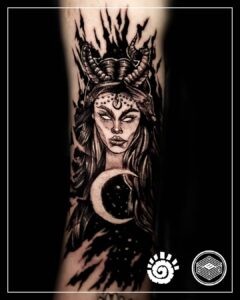 103 Tatuajes de brujas y símbolos de brujería 8 tatuaje de brujas