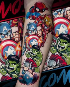91 Tatuajes de Avengers (Los Vengadores) 9 tatuajes los vengadores