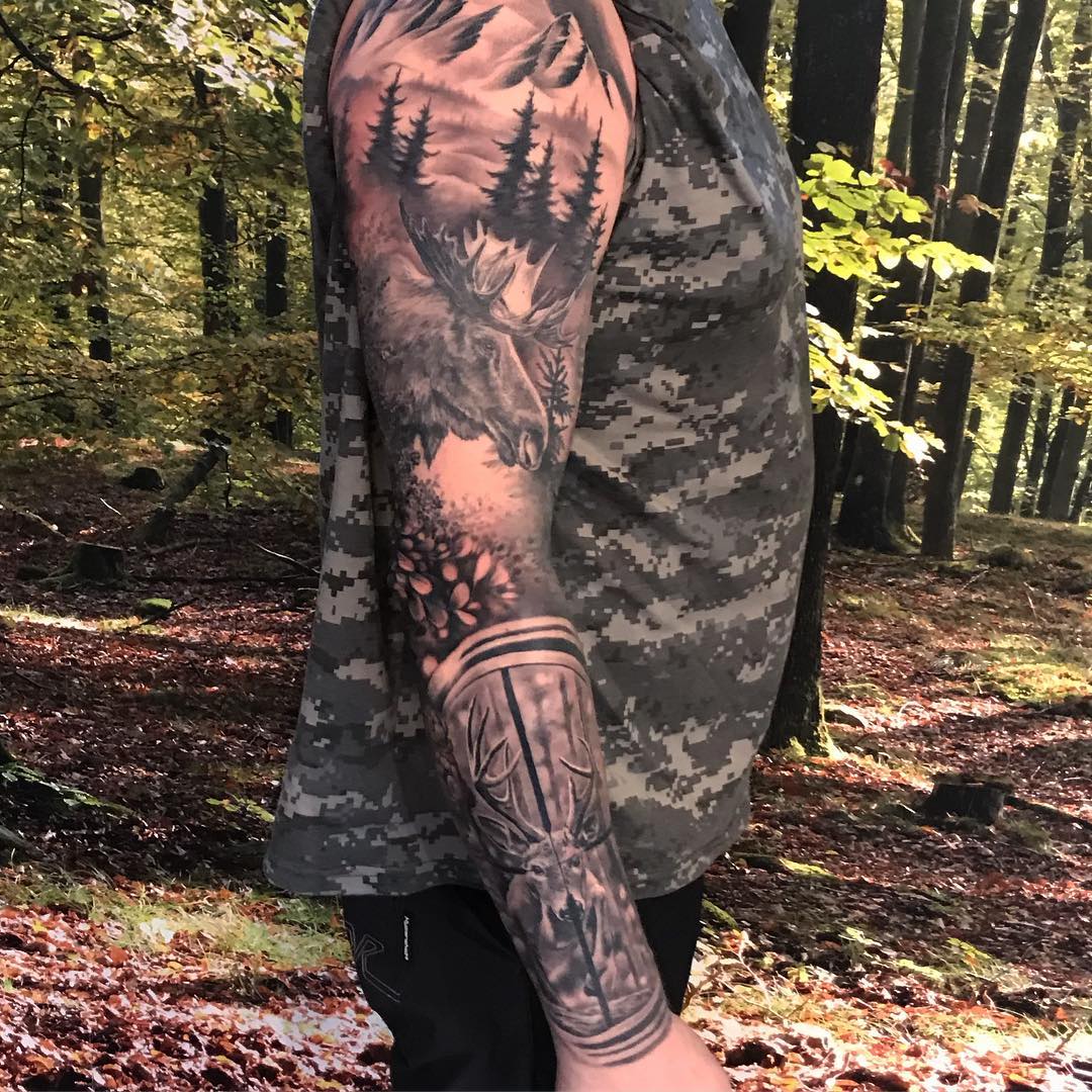 Hunter Body Art: 96 Photos of Hunting-Inspired Tattoos 13 hunter tattoo