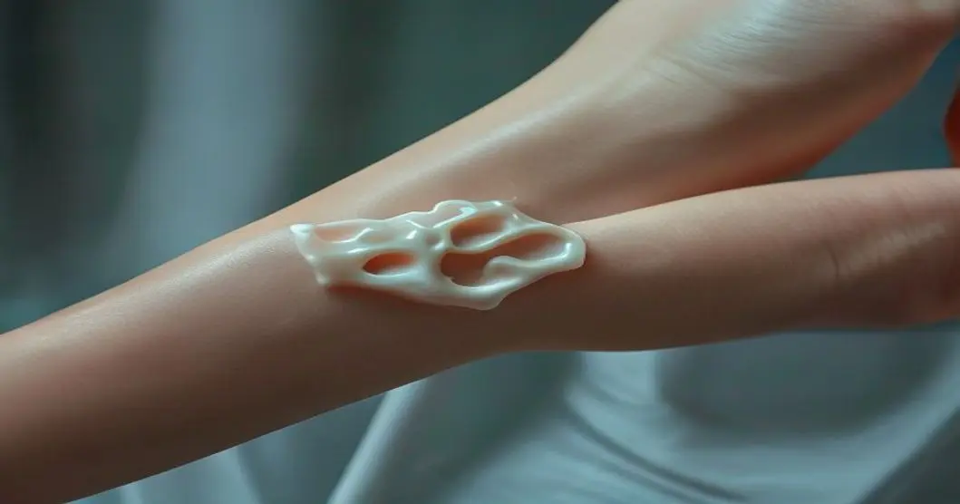 Implantes corporales: Cuando el body art se vuelve peligroso 3 Photorealistic close-up of a person's forearm with a silicone subdermal implant creating a sculptural relief under the skin, studio lighting, medical-grade detail, clean environment, no text.